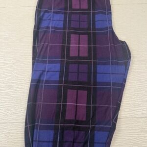FABULEGS purple plaid leggings